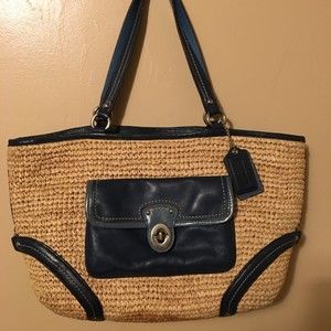 Coach Straw Handbag